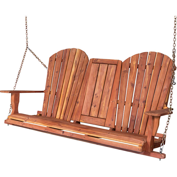 Adirondack Porch Swing - Cedar | Amish Outdoor Cedar, Amish Furniture ...