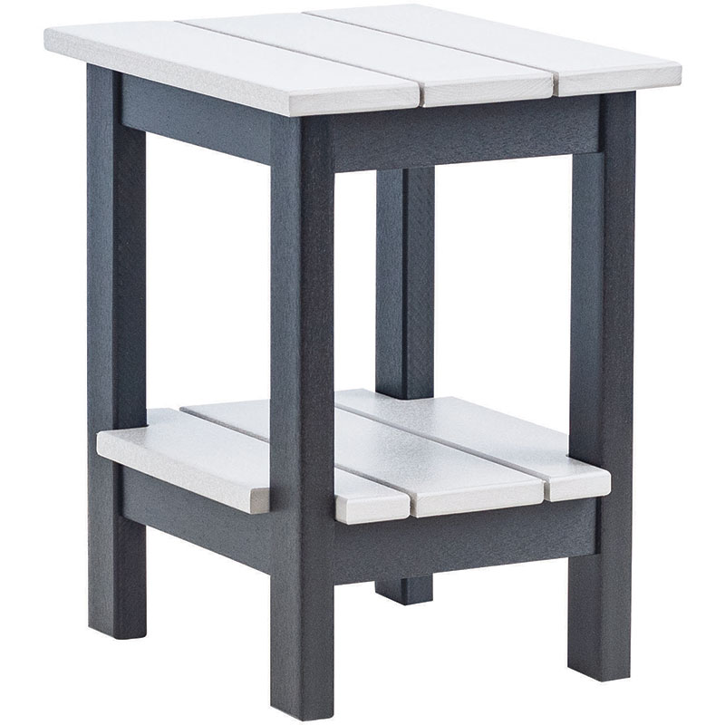 Modern End Table w/ Double Shelf