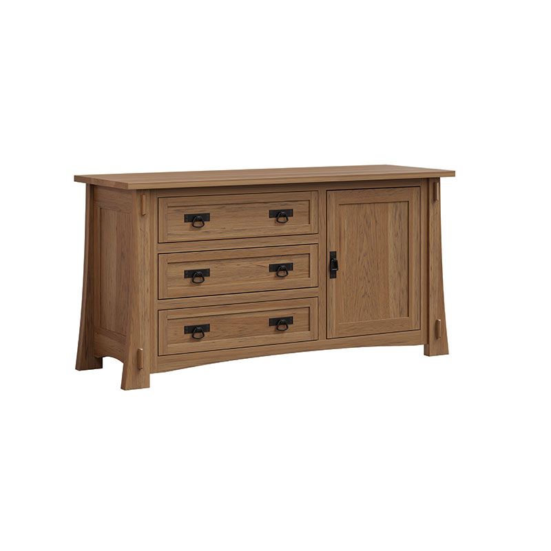 Modesto 60" Credenza 1 Door - 3 Drawer