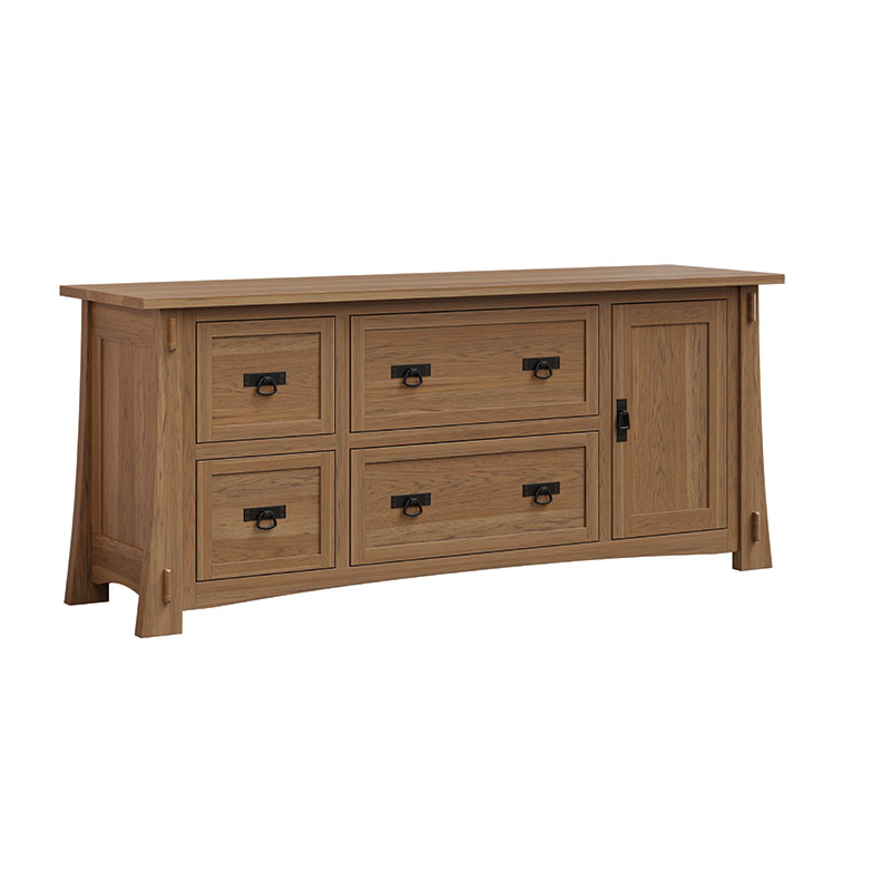 Modesto 74\" Credenza 1 Door - 4 Drawer