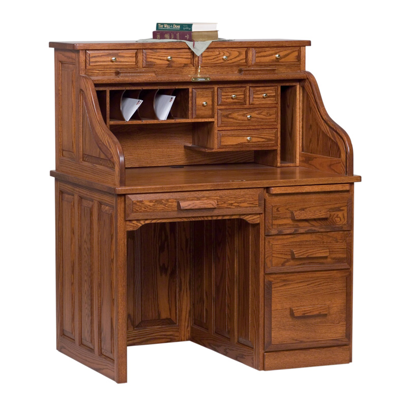 Classic Single Pedestal Rolltop Desk Shipshewana Furniture Co