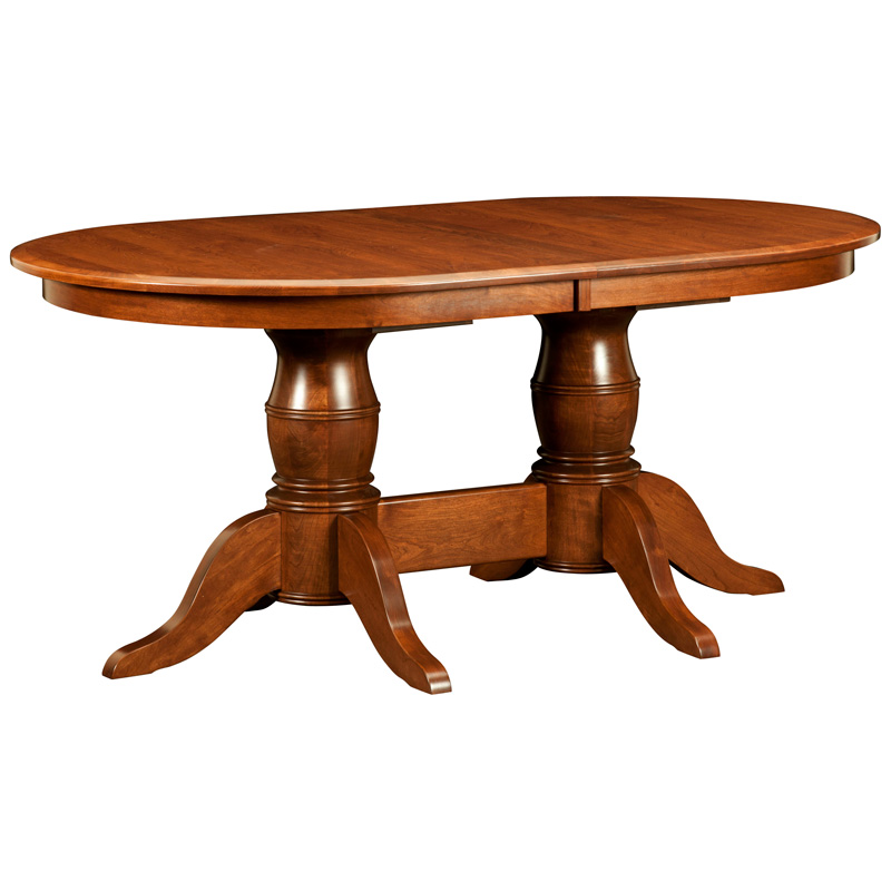 Adams Single Pedestal 36 round Hickory and Maple Pub Table