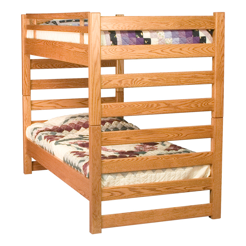 bunk beds with ladder on the end