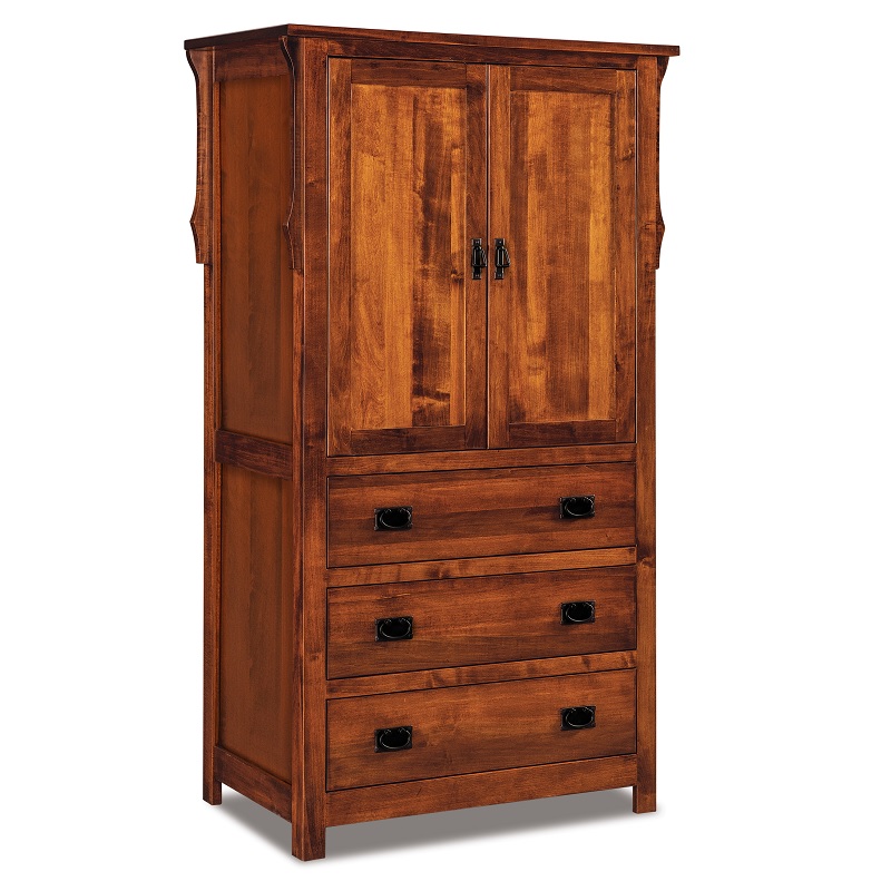 Stick Mission 3 Drawer Armoire