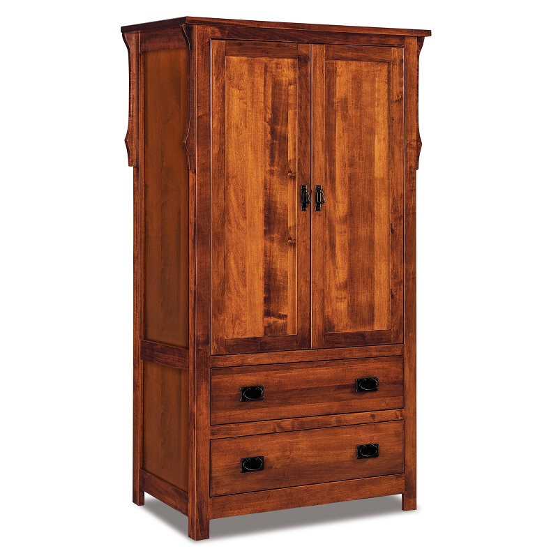 Stick Mission 2 Drawer Armoire